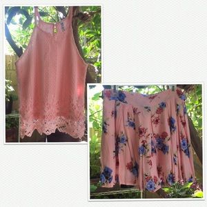 Girl's Beatees pink/floral set